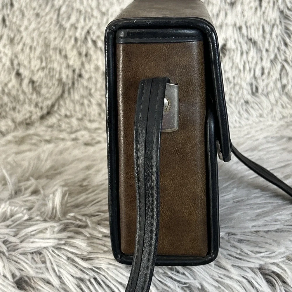 Vintage Bushnell Binocular Hunters Carrying‎ Case Brown Leather Black CASE ONLY
